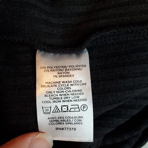NWT ANN TAYLOR SZ XXS Black Knit Mock-neck Ribbed Shell Top - Picture 8 of 10